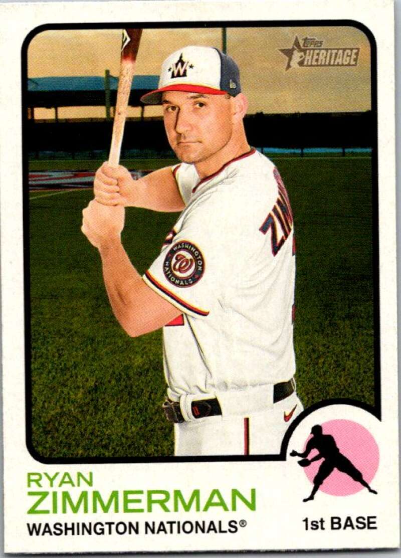 2022 Topps Heritage #199 Ryan Zimmerman Washington Nationals V92050 Image 1