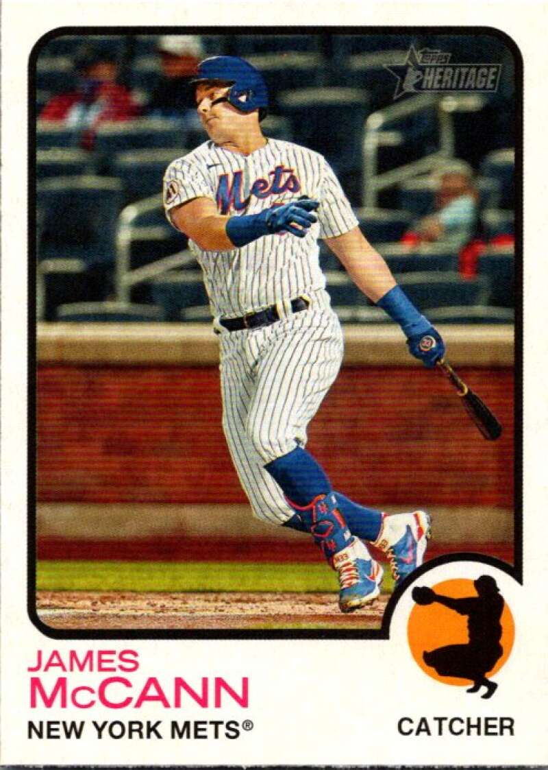 2022 Topps Heritage #344 James McCann New York Mets V92171 Image 1