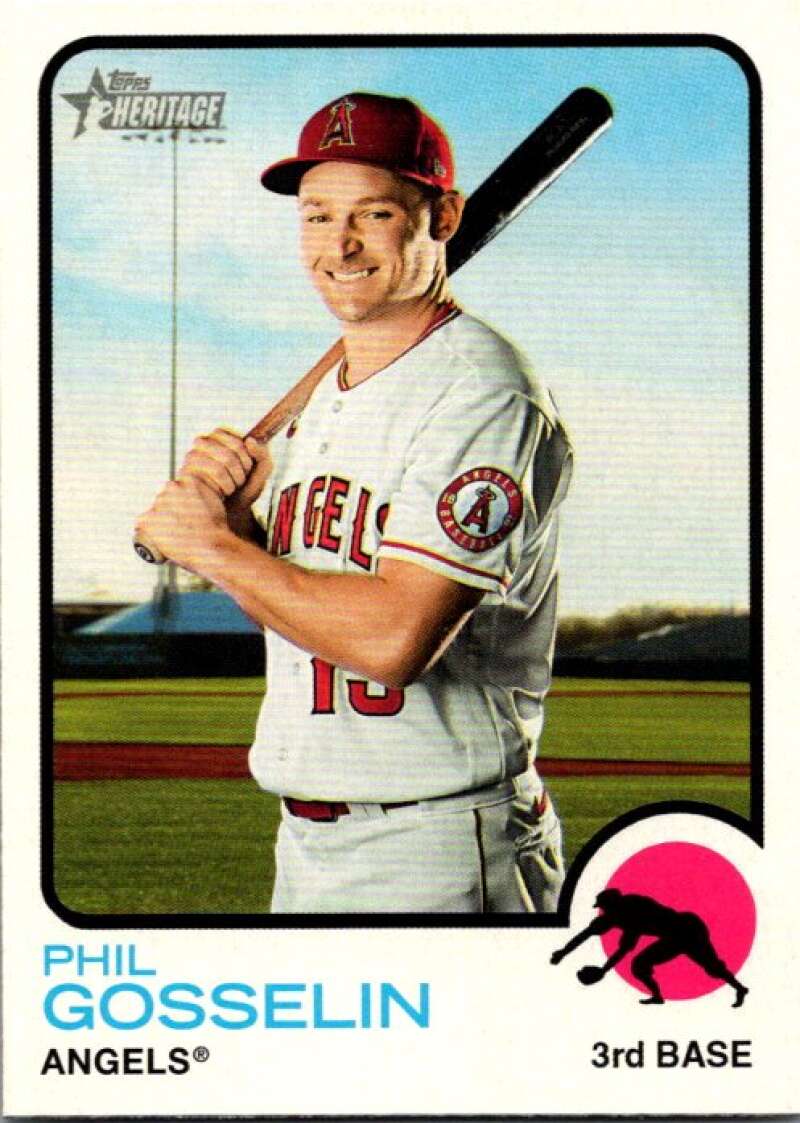 2022 Topps Heritage #345 Phil Gosselin Los Angeles Angels V92172 Image 1