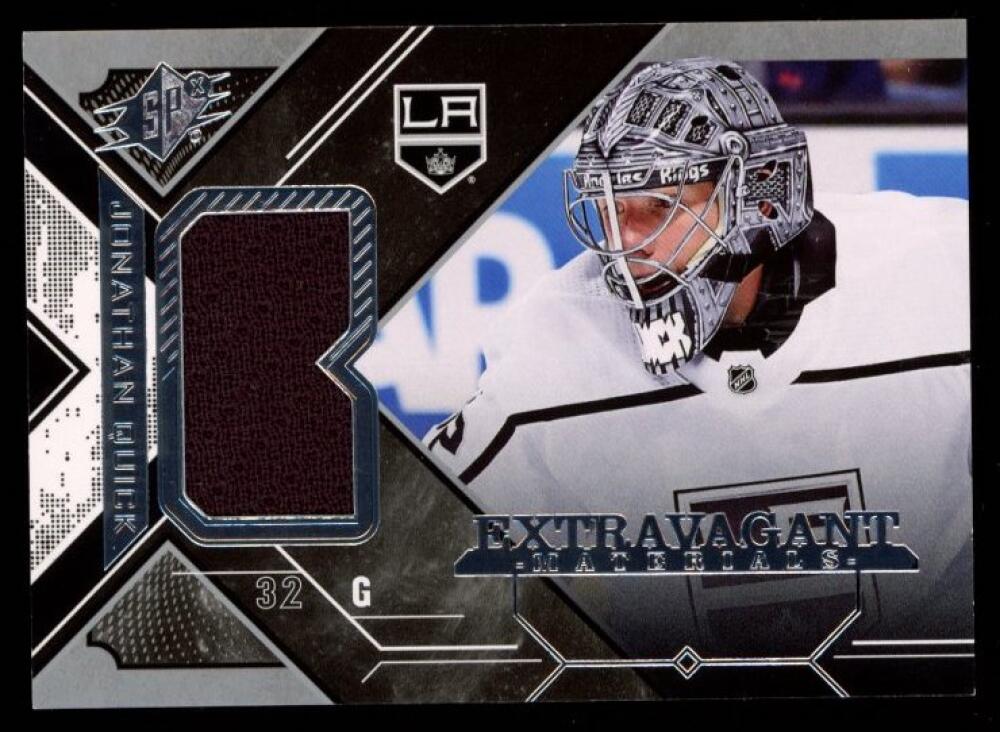2017-18 SPx Extravagant Materials ##EXJQ Jonathan Quick Jersey V92900 Image 1