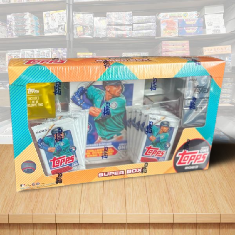 2023 Topps Series 1 Baseball Super Box - 10 Packs - Pin -Foil Pack - Oversize Image 1