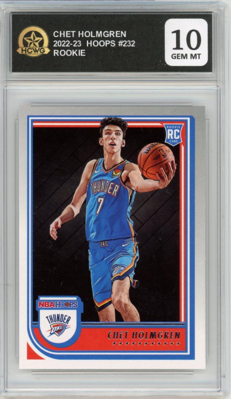 2022-23 Hoops #232 Chet Holmgren Rookie RC Graded HCWG 10 Image 1