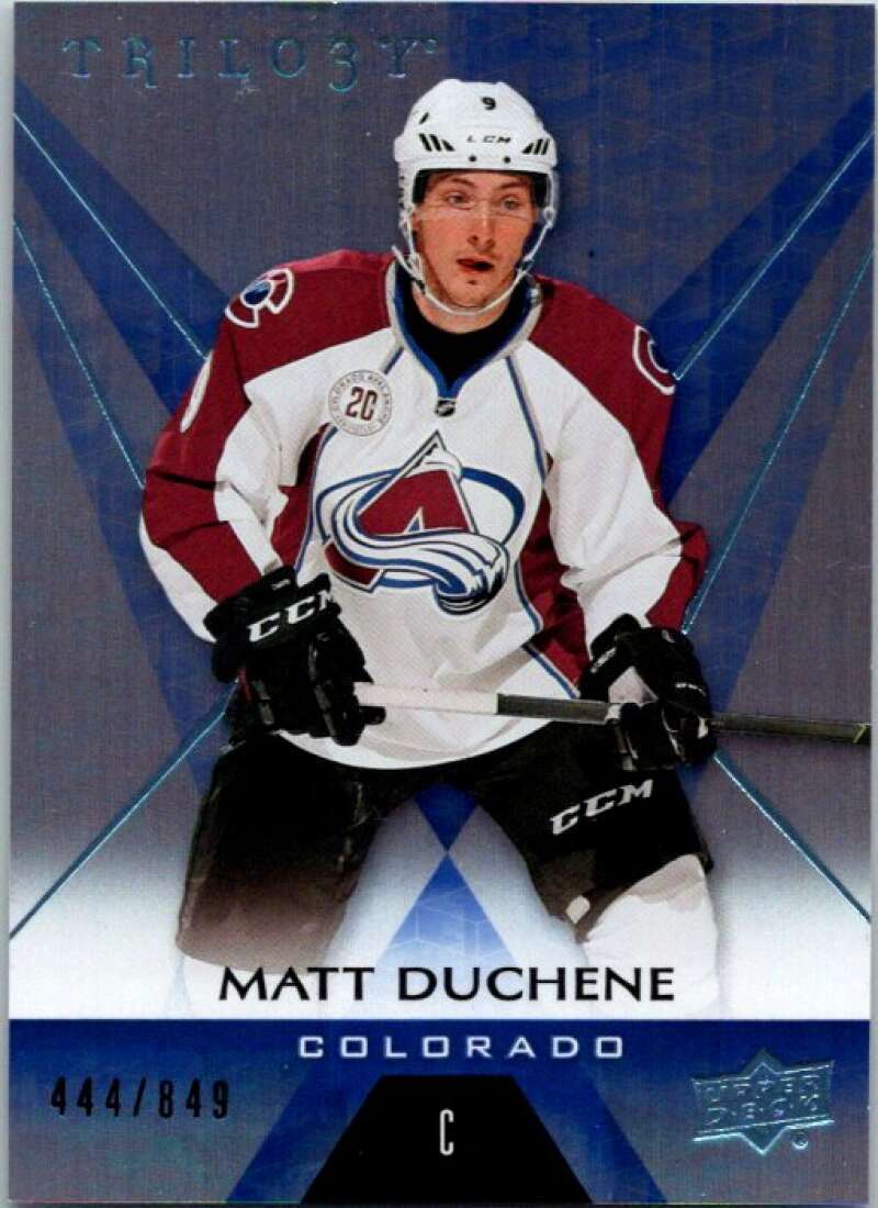 2016-17 Trilogy Blue Rainbow Foil #19 Matt Duchene SER/849 Avalanche V93778 Image 1