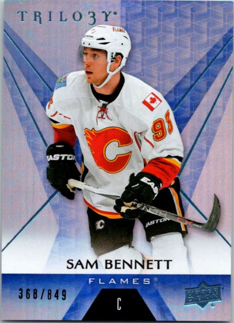 2016-17 Trilogy Blue Rainbow Foil #31 Sam Bennett SER/849 Flames V93783 Image 1