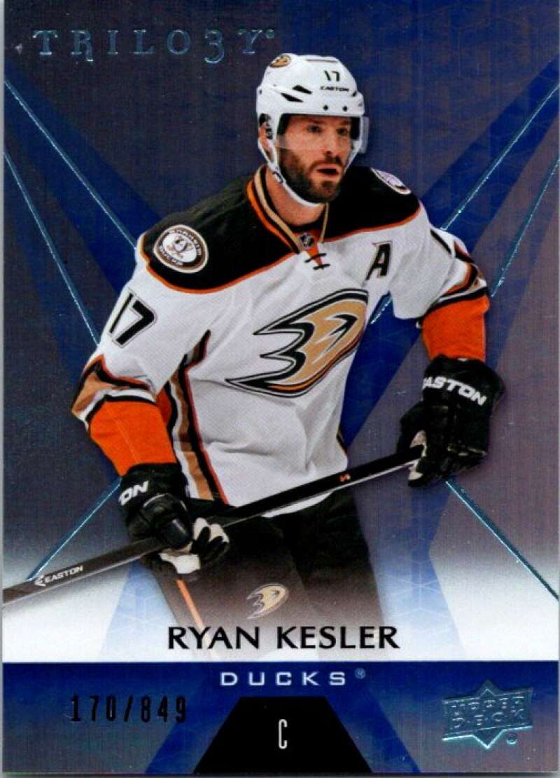 2016-17 Trilogy Blue Rainbow Foil #38 Ryan Kesler SER/849 Ducks V93788 Image 1