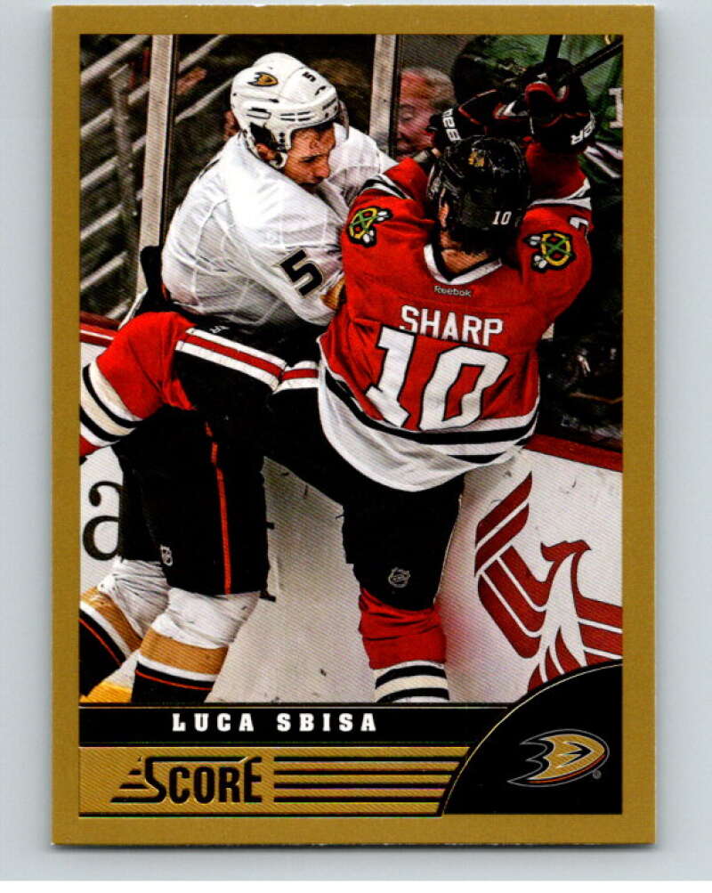 2013-14 Panini Score Gold #11 Luca Sbisa Anaheim Ducks V94013 Image 1