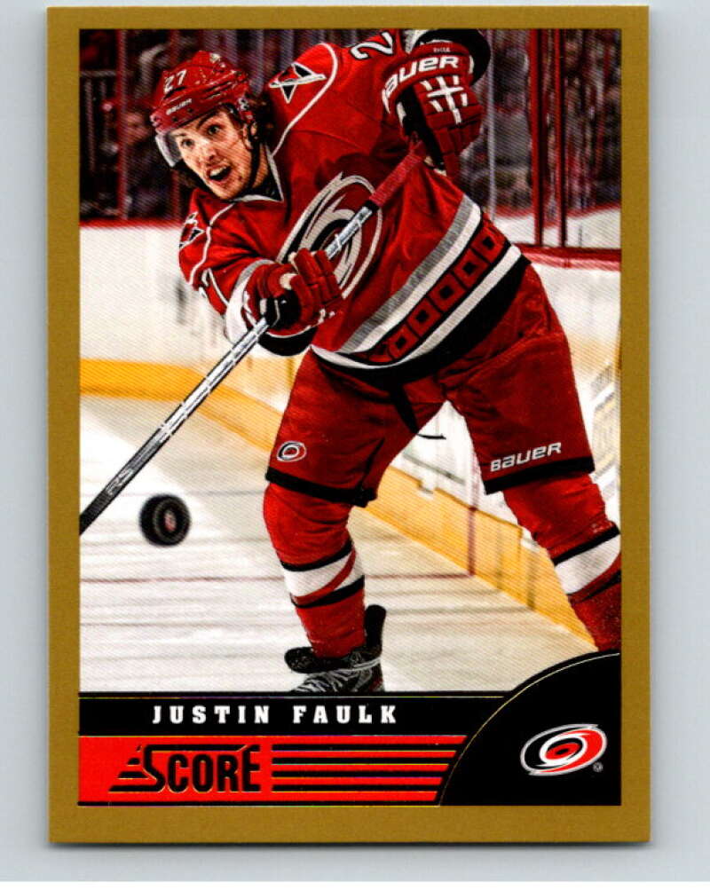 2013-14 Panini Score Gold #81 Justin Faulk Carolina Hurricanes V94114 Image 1