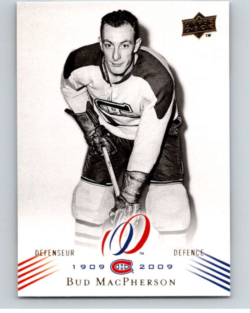 2008-09 UD Montreal Canadiens Centennial #131 BUD MacPherson V94799 Image 1