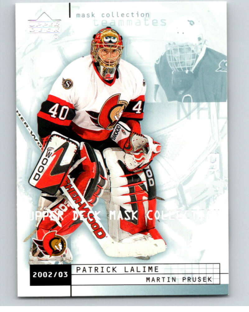 2002-03 UD Mask Collection #58 Martin Prusek/Patrick Lalime Senators V94938 Image 1
