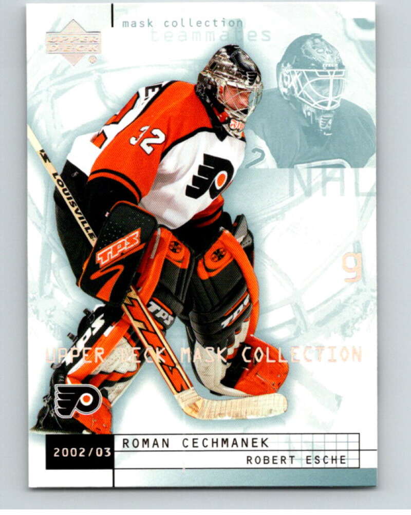 2002-03 UD Mask Collection #60 Robert Esche/Roman Cechmanek Flyers V94939 Image 1