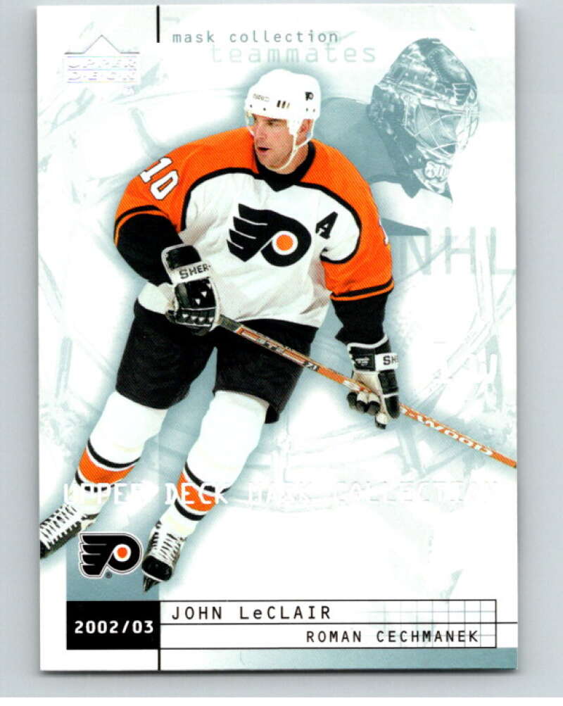 2002-03 UD Mask Collection #63 John LeClair/Roman Cechmanek V94941 Image 1