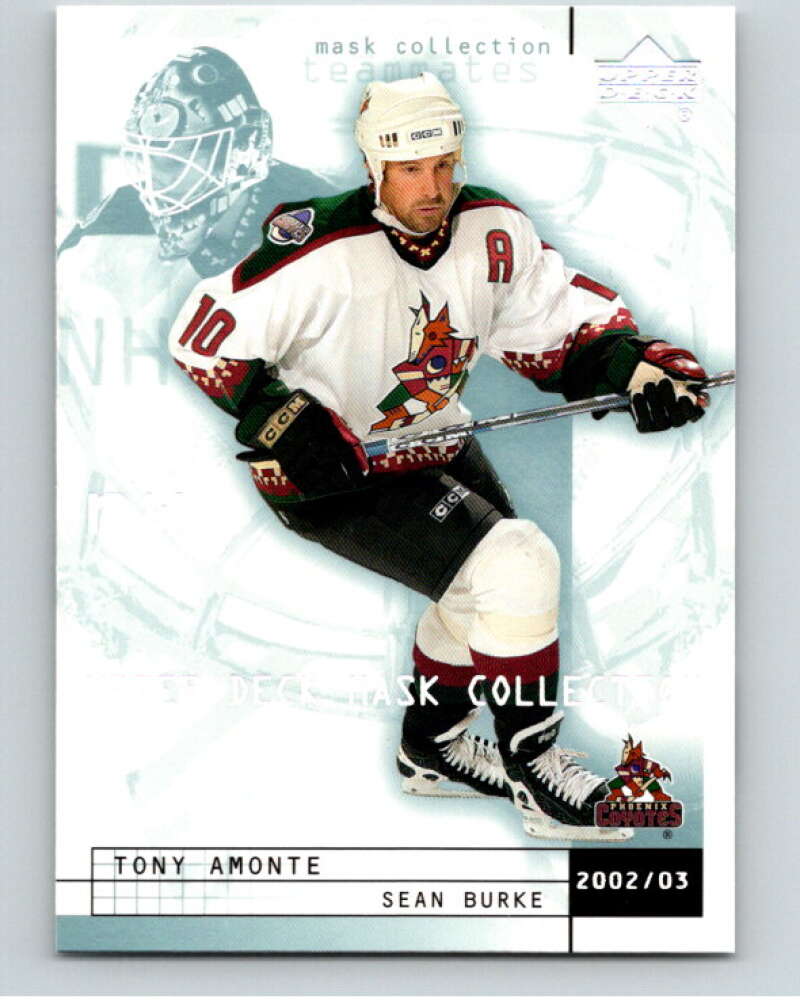 2002-03 UD Mask Collection #67 Sean Burke/Tony Amonte Coyotes V94944 Image 1