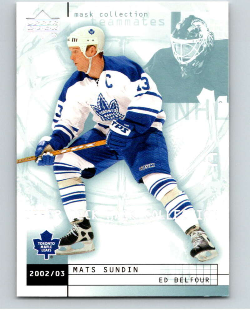 2002-03 UD Mask Collection #84 Ed Belfour/Mats Sundin Leafs V94953 Image 1