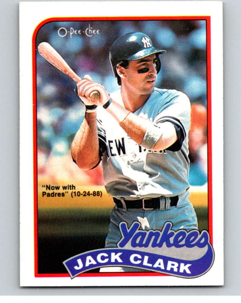 1989 O-Pee-Chee Baseball #3 Jack Clark Padres/Yankees V95281 Image 1