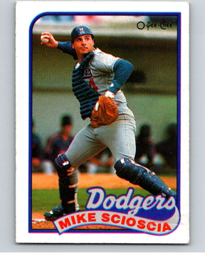 1989 O-Pee-Chee Baseball #7 Mike Scioscia Los Angeles Dodgers V95290 Image 1