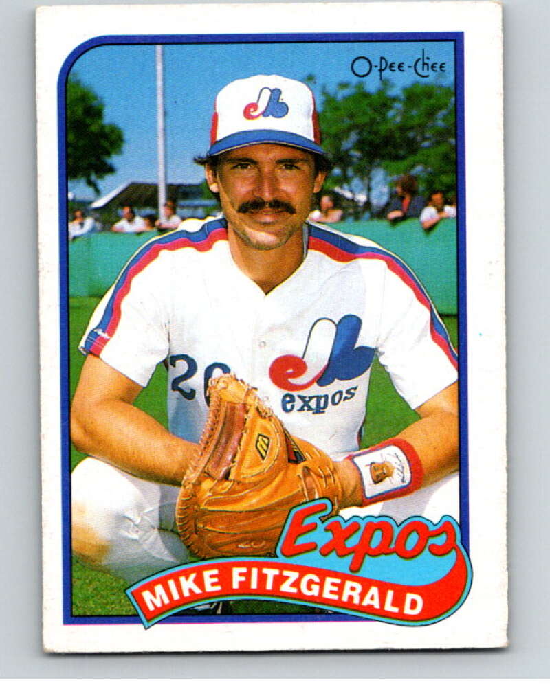 1989 O-Pee-Chee Baseball #23 Mike Fitzgerald Montreal Expos V95336 Image 1