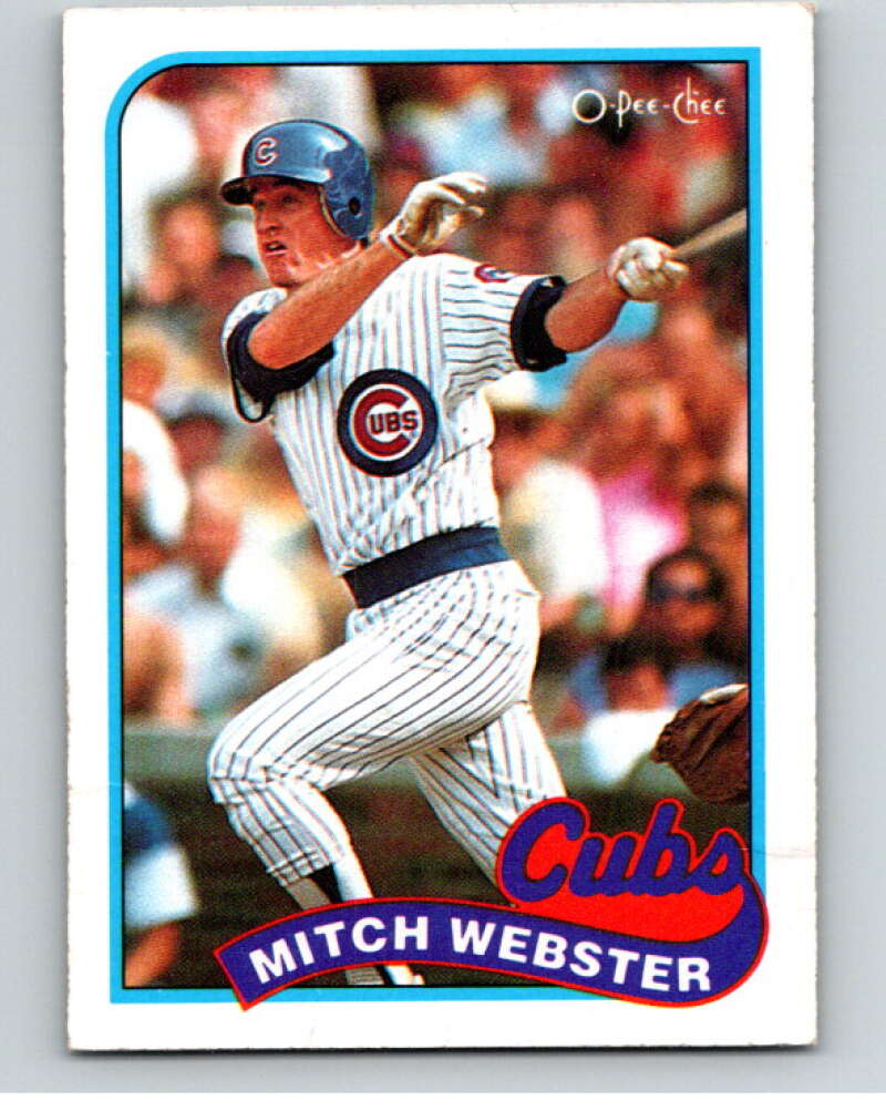 1989 O-Pee-Chee Baseball #36 Mitch Webster Chicago Cubs V95366 Image 1