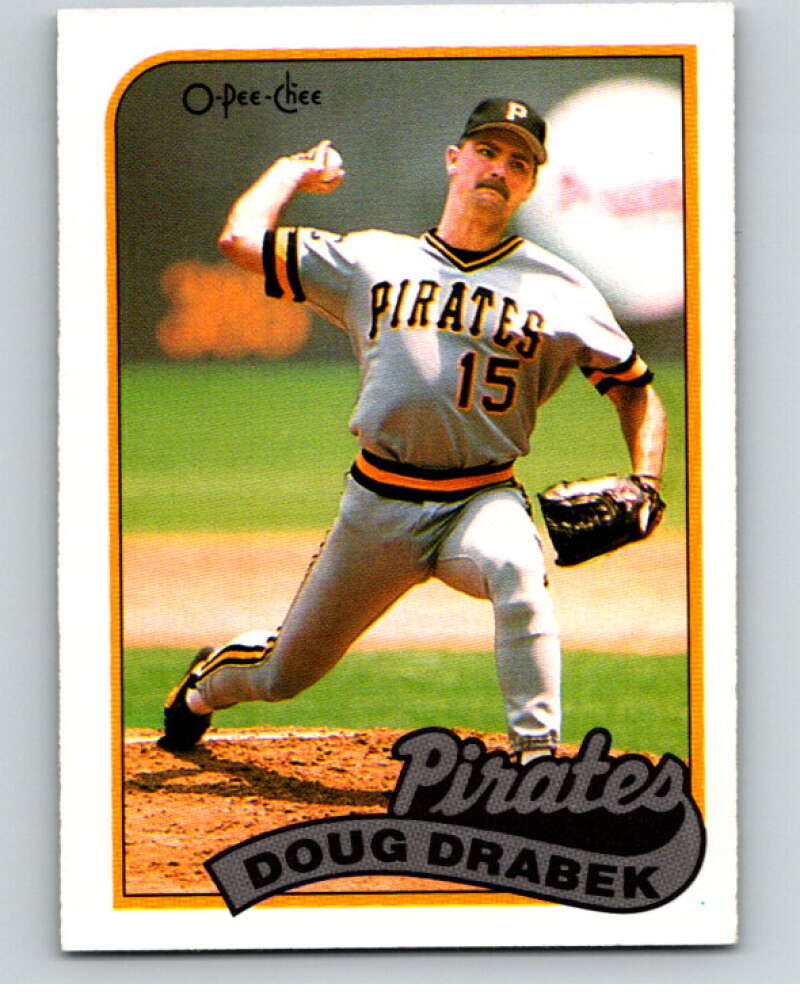 1989 O-Pee-Chee Baseball #37 Doug Drabek Pittsburgh Pirates V95370 Image 1