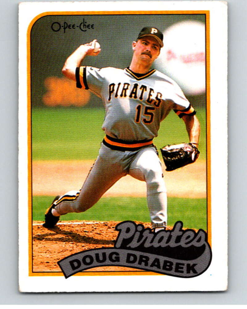 1989 O-Pee-Chee Baseball #37 Doug Drabek Pittsburgh Pirates V95371 Image 1