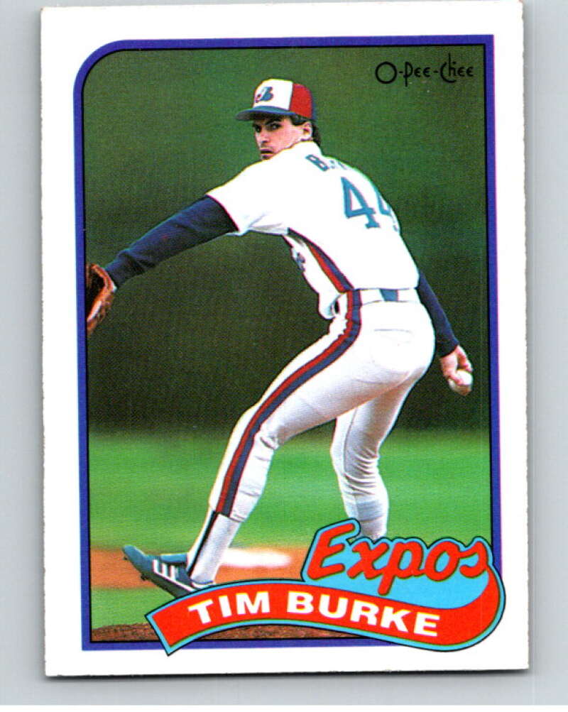 1989 O-Pee-Chee Baseball #48 Tim Burke Montreal Expos V95404 Image 1
