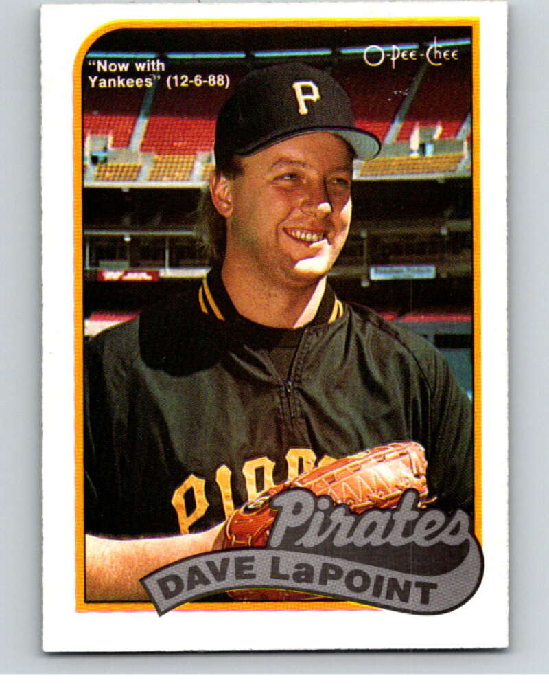 1989 O-Pee-Chee Baseball #89 Dave LaPoint Pittsburgh Pirates V95493 Image 1