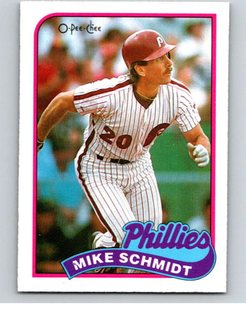 1989 O-Pee-Chee Baseball #100 Mike Schmidt Philadelphia Phillies V95521 Image 1