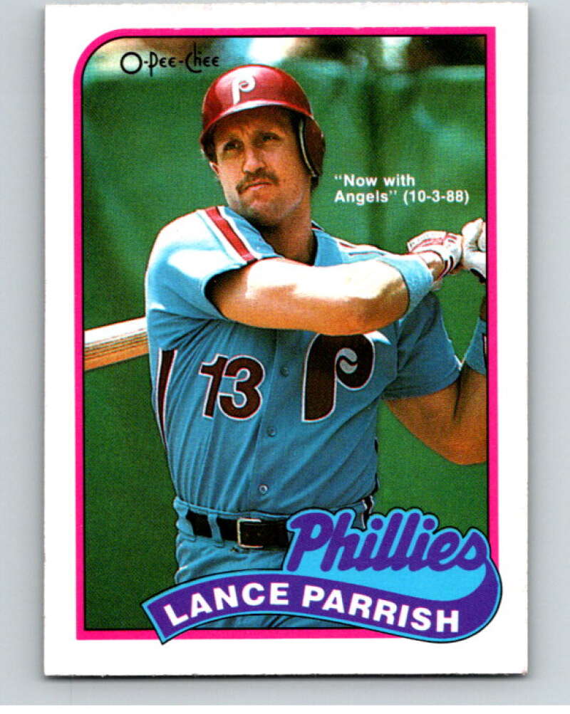 1989 O-Pee-Chee Baseball #114 Lance Parrish Angels/Phillies V95562