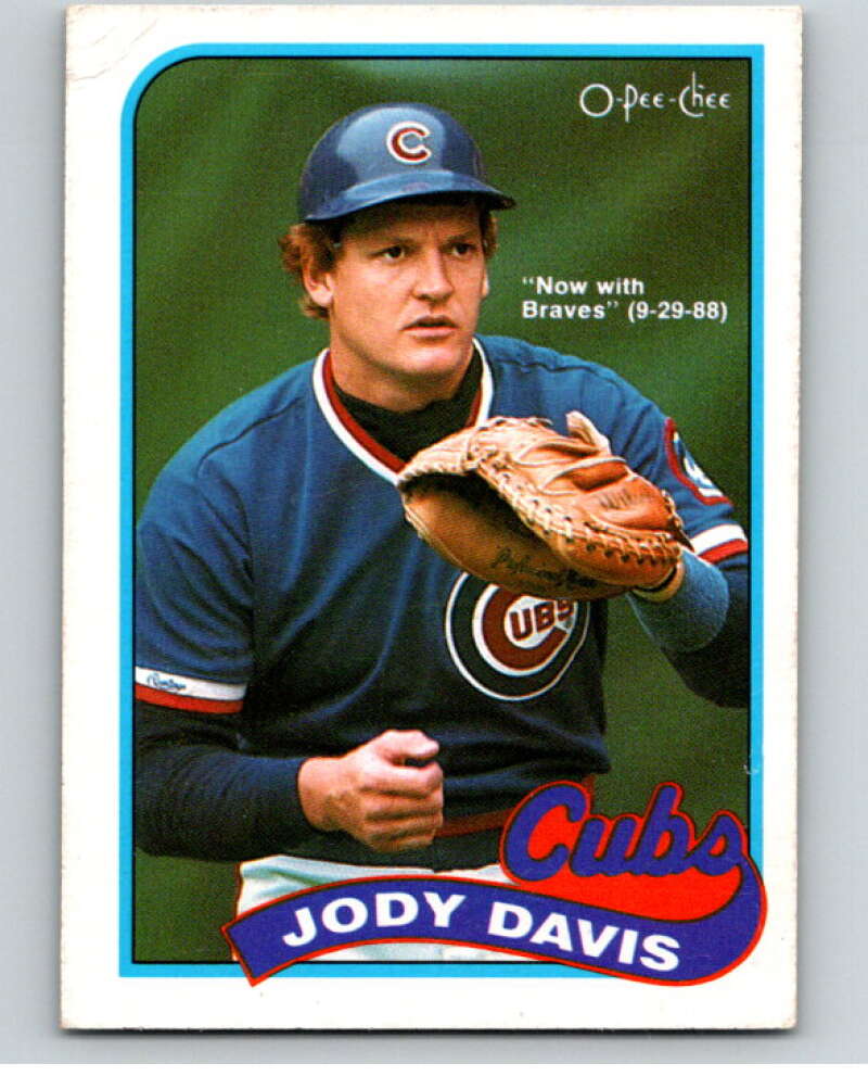 1989 O-Pee-Chee Baseball #115 Jody Davis Atlanta Braves/Chicago Cubs V95565 Image 1