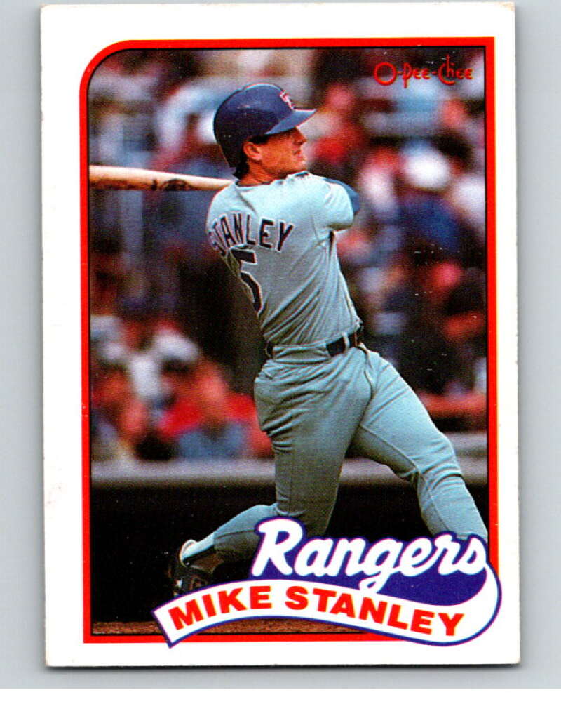 1989 O-Pee-Chee Baseball #123 Mike Stanley Texas Rangers V95578 Image 1