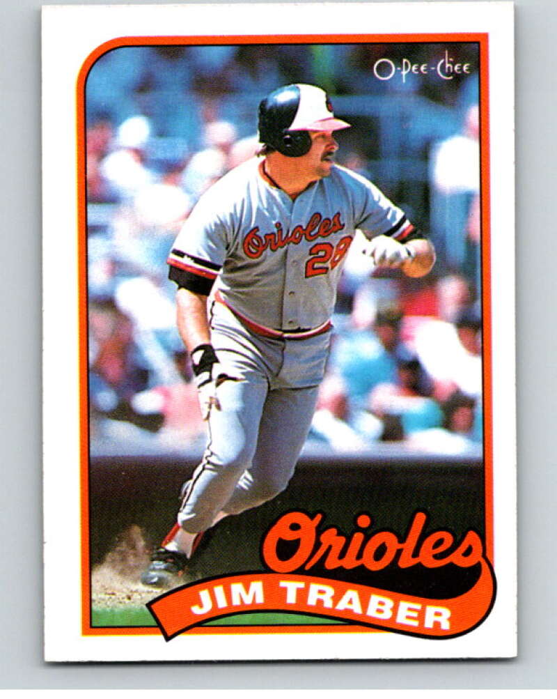 1989 O-Pee-Chee Baseball #124 Jim Traber Baltimore Orioles V95581 Image 1