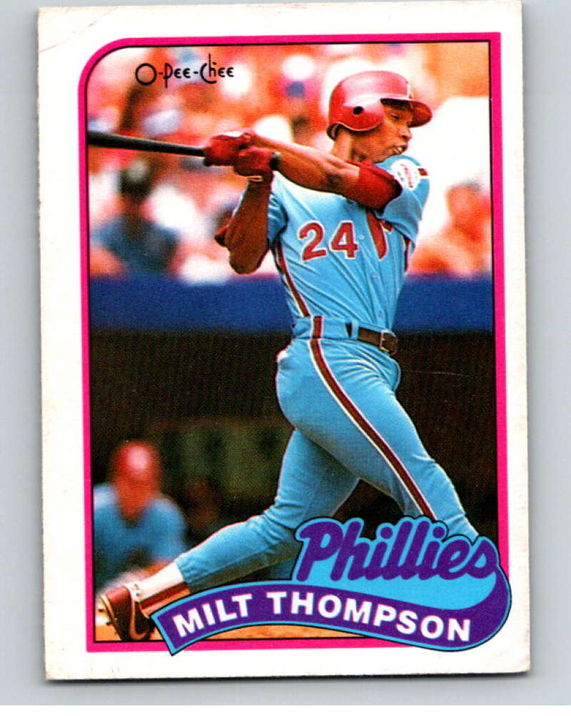 1989 O-Pee-Chee Baseball #128 Milt Thompson Philadelphia Phillies V95592 Image 1