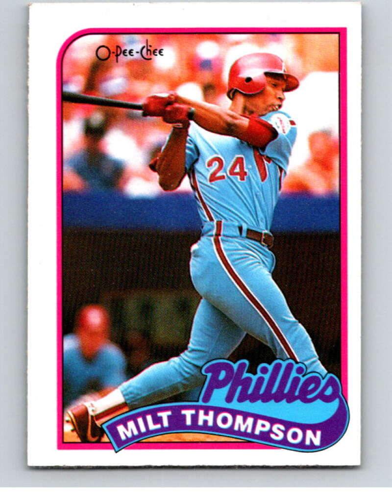 1989 O-Pee-Chee Baseball #128 Milt Thompson Philadelphia Phillies V95594 Image 1
