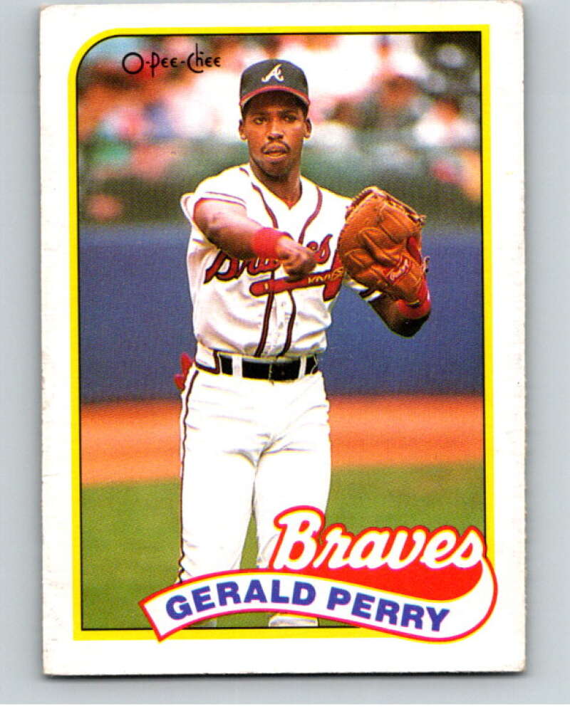 1989 O-Pee-Chee Baseball #130 Gerald Perry Atlanta Braves V95598 Image 1