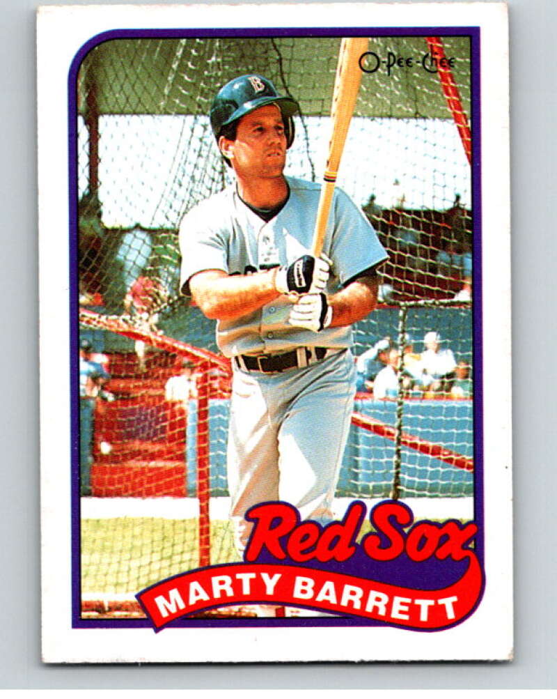 1989 O-Pee-Chee Baseball #155 Marty Barrett Boston Red Sox V95654 Image 1