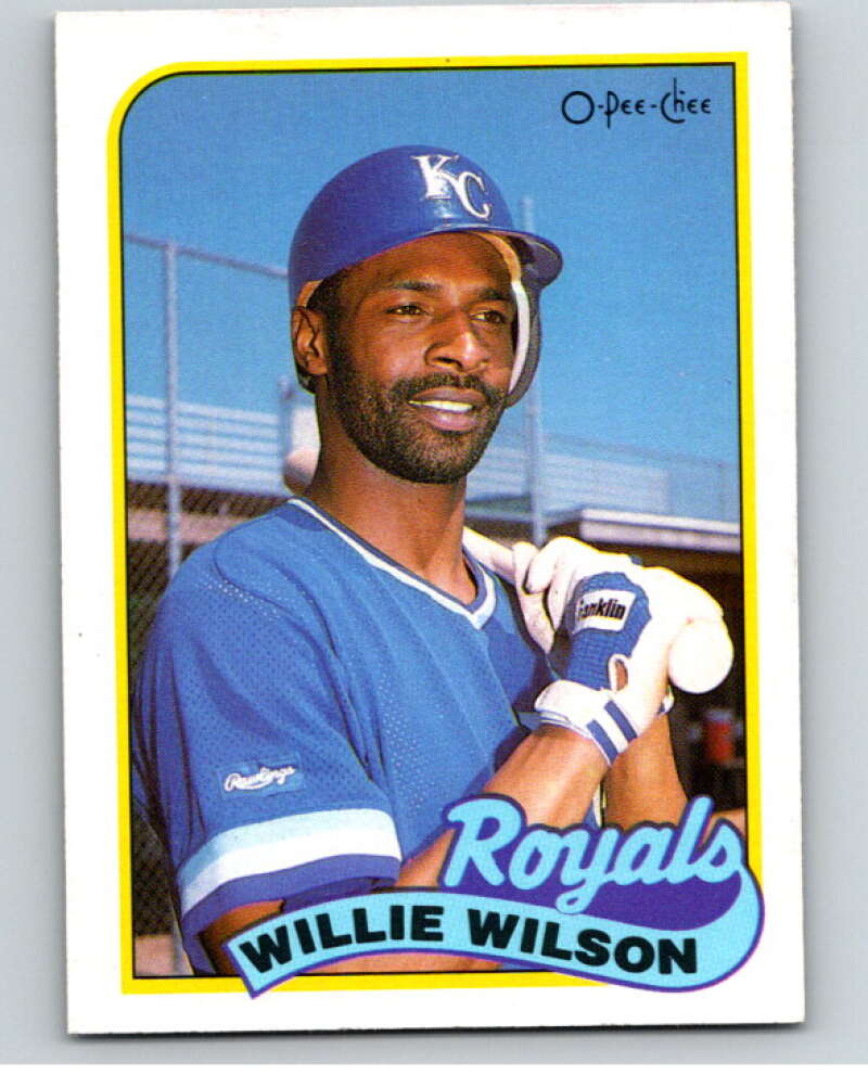 1989 O-Pee-Chee Baseball #168 Willie Wilson Kansas City Royals V95685 Image 1