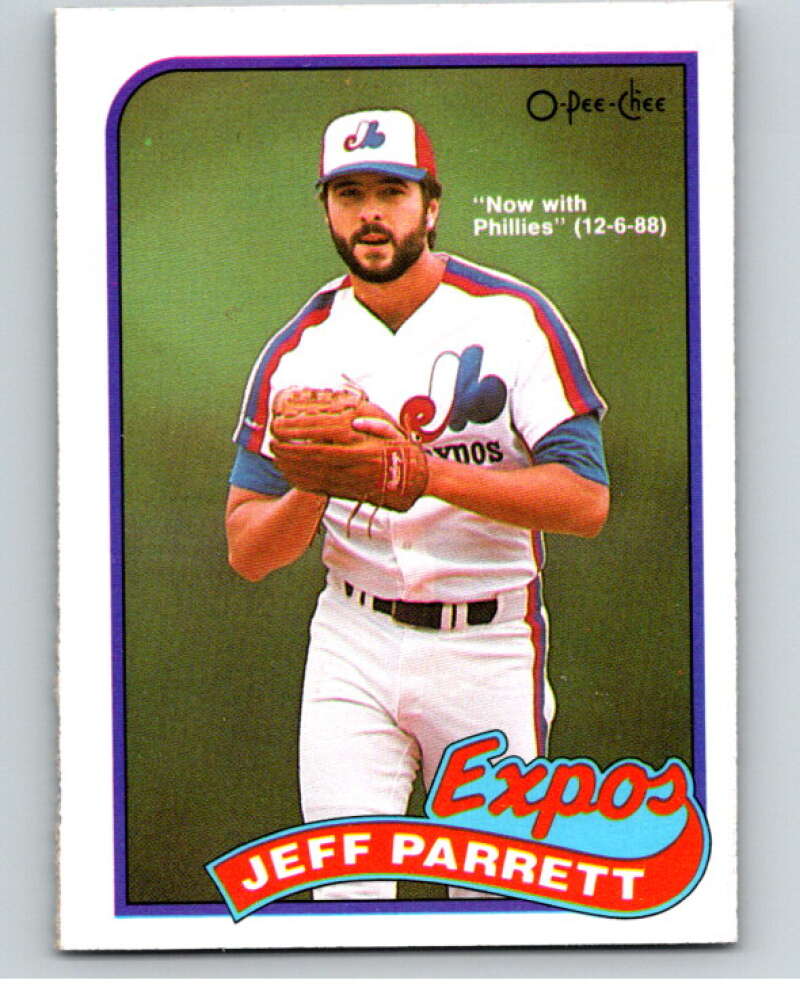1989 O-Pee-Chee Baseball #176 Jeff Parrett Phillies/Expos V95704 Image 1