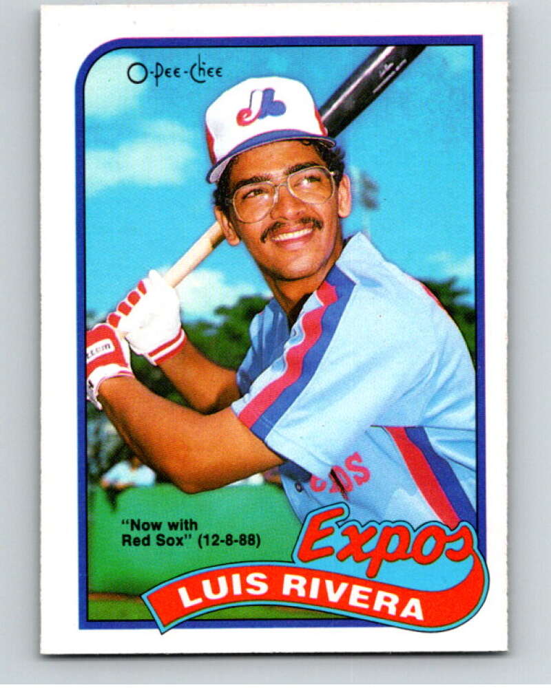 1989 O-Pee-Chee Baseball #257 Luis Rivera Red Sox/Expos V95894 Image 1