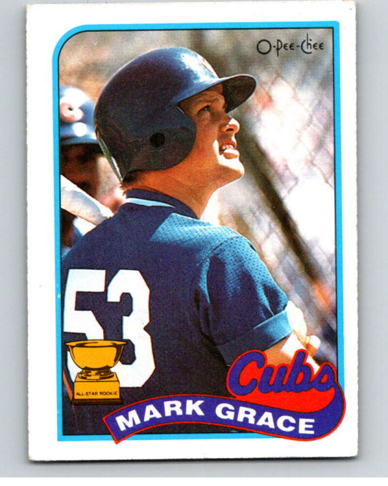 1989 O-Pee-Chee Baseball #297 Mark Grace Chicago Cubs V95999 Image 1