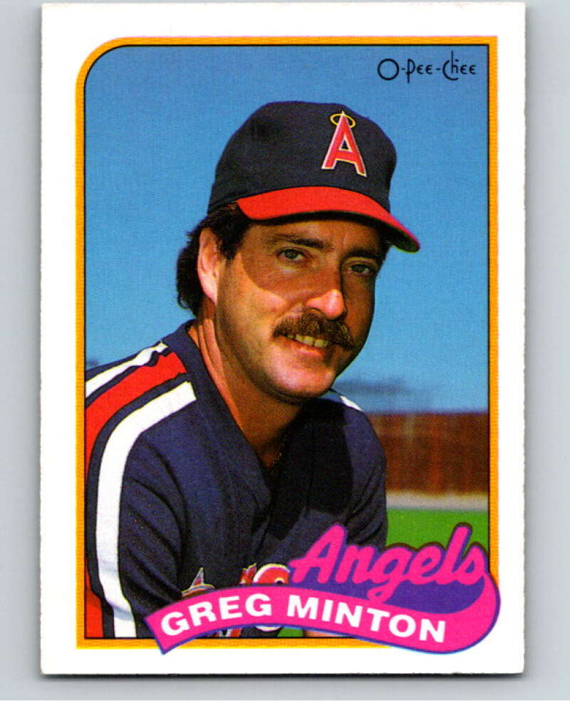 1989 O-Pee-Chee Baseball #306 Greg Minton California Angels V96022 Image 1