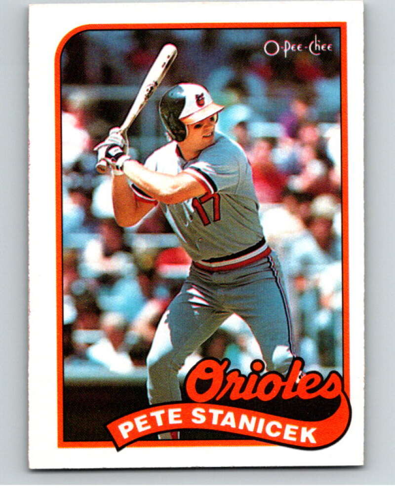 1989 O-Pee-Chee Baseball #317 Pete Stanicek Baltimore Orioles V96048 Image 1