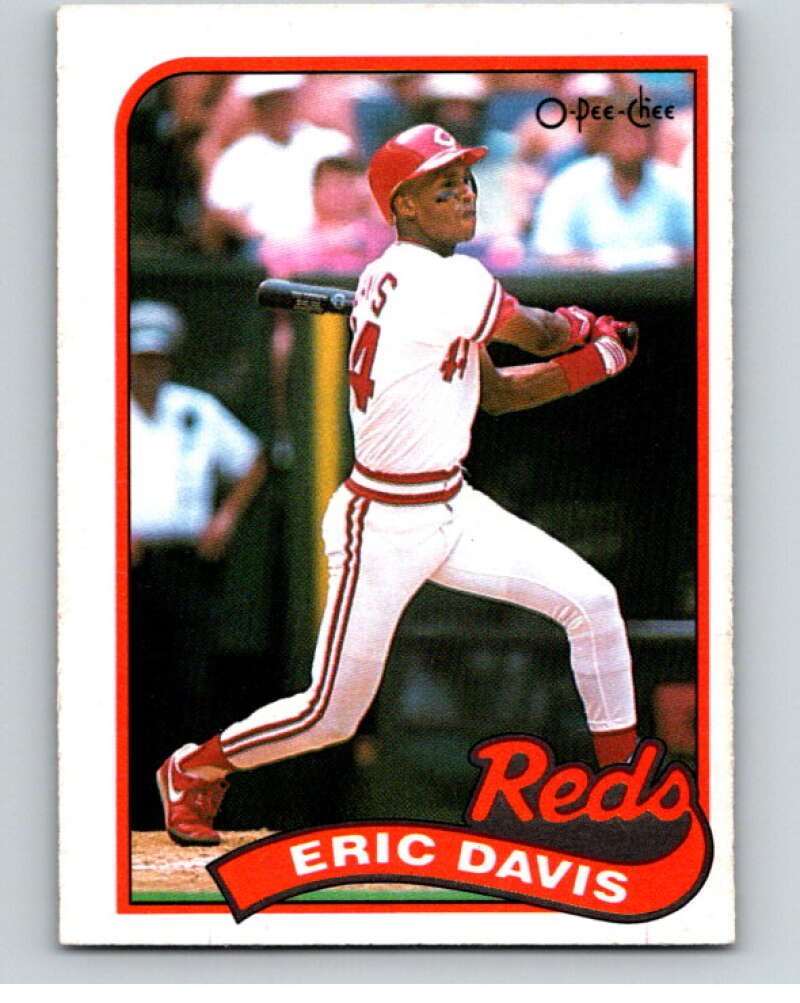 1989 O-Pee-Chee Baseball #330 Eric Davis Cincinnati Reds V96081 Image 1