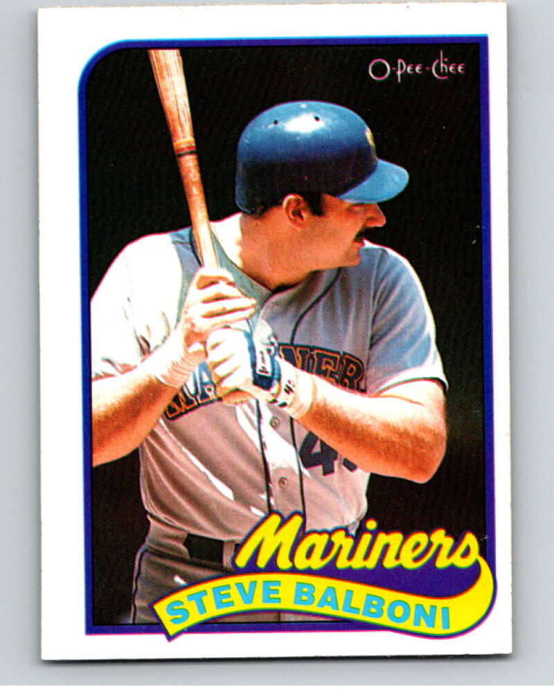 1989 O-Pee-Chee Baseball #336 Steve Balboni Seattle Mariners V96099 Image 1