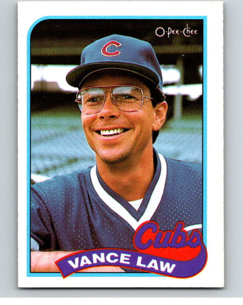 1989 O-Pee-Chee Baseball #338 Vance Law Chicago Cubs V96105 Image 1