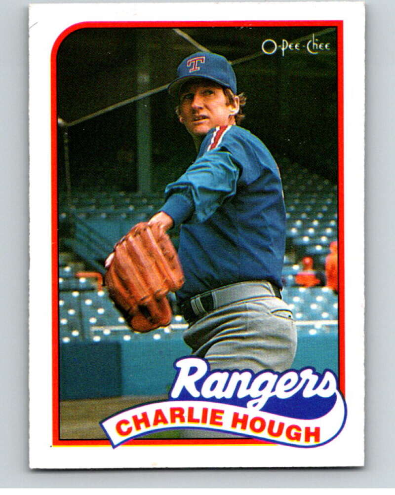 1989 O-Pee-Chee Baseball #345 Charlie Hough Texas Rangers V96121 Image 1