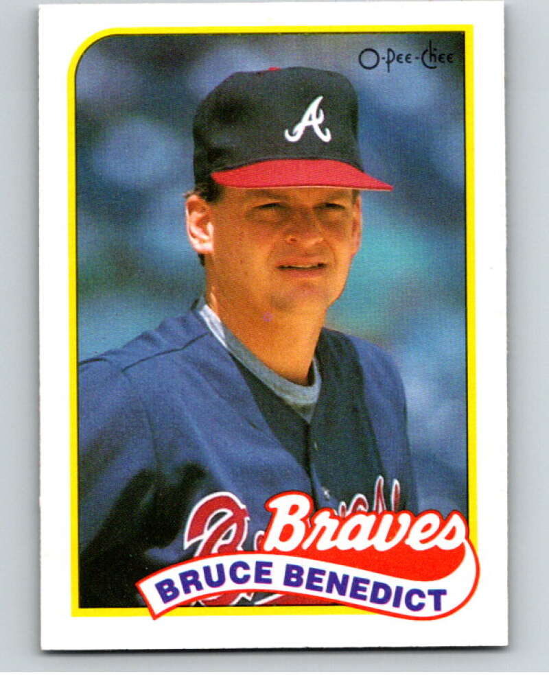 1989 O-Pee-Chee Baseball #353 Bruce Benedict Atlanta Braves V96142 Image 1