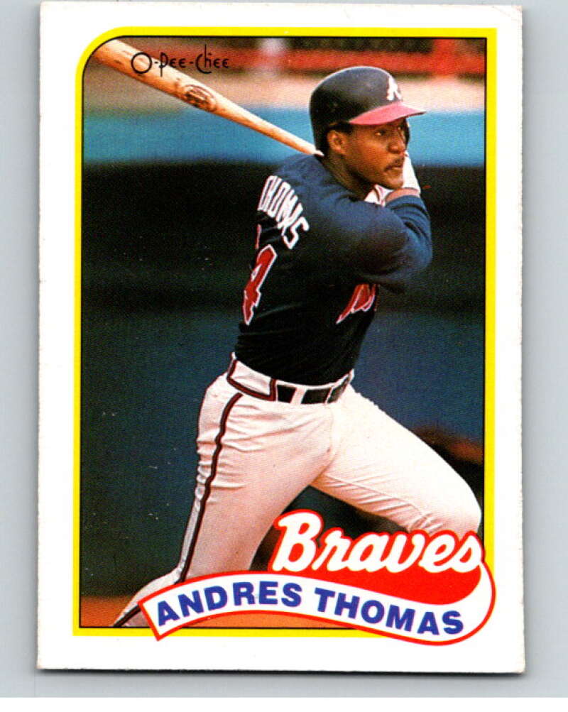 1989 O-Pee-Chee Baseball #358 Andres Thomas Atlanta Braves V96152 Image 1