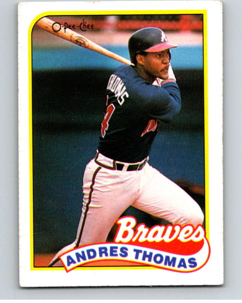 1989 O-Pee-Chee Baseball #358 Andres Thomas Atlanta Braves V96155 Image 1