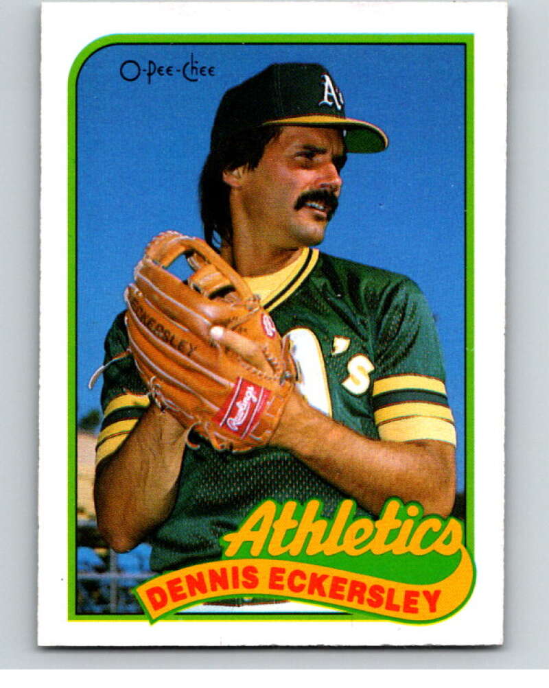 1989 O-Pee-Chee Baseball #370 Dennis Eckersley Oakland Athletics V96184 Image 1