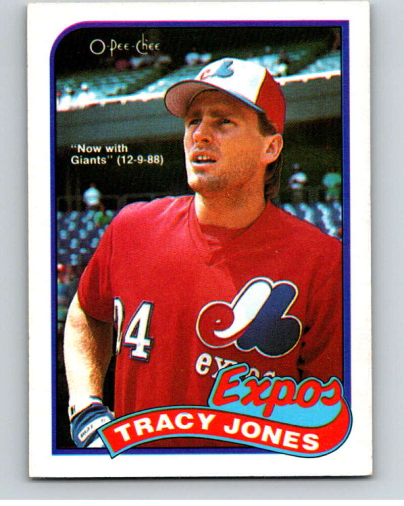 1989 O-Pee-Chee Baseball #373 Tracy Jones Giants/Expos V96192 Image 1