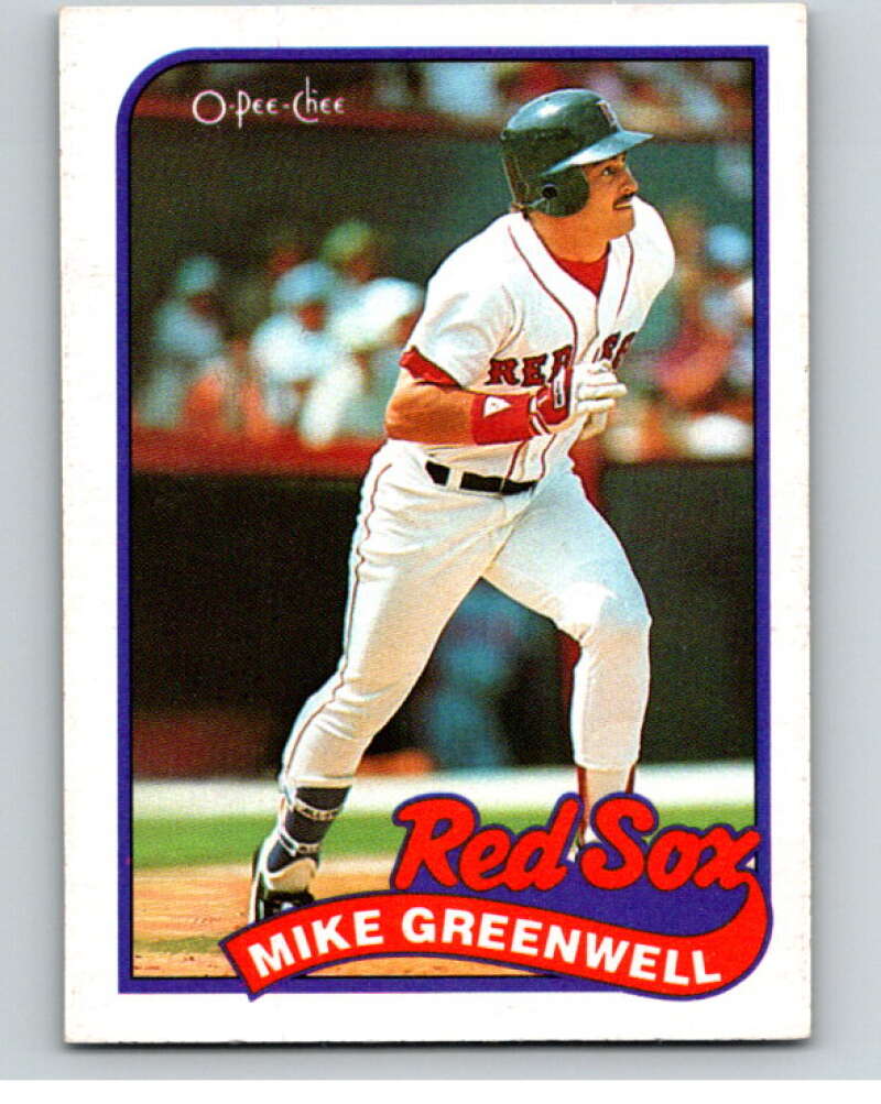 1989 O-Pee-Chee Baseball #374 Mike Greenwell Boston Red Sox V96194 Image 1